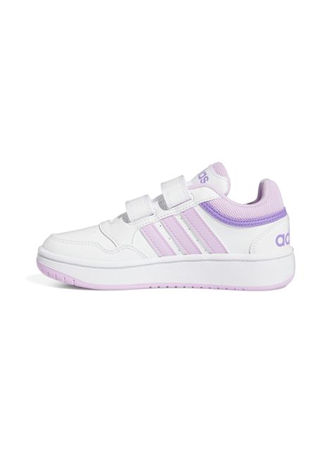 Scarpe Adidas Hoops 3.0 Bianco Rosa Bambini ADIDAS CORE | Sneakers | IF5319-